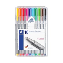 Staedtler 334 Sb10 Triplus Üçgen Fineliner 0.3 Mm 10'lu Set