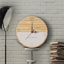 Kişiye Özel Farklı Tasarım Ahşap Duvar Saati 30 Cm. - 18 Çok Renkli