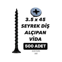 500 ADET 3.5X45 SEYREK DİŞ VİDA ALÇIPAN SIVA VİDASI