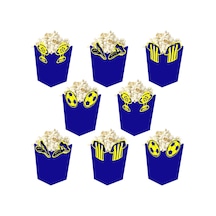 3d Sarı Lacivert Taraftar Temalı Popcorn Mısır Kutusu 8 Li Paket