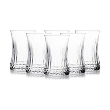 6 Lı Kristal Desenli Cam Çay Bardağı Seti 160 Ml İnce Belli Modern Tasarım Dayanıklı Cam Bardak Şık Ve Zarif Sunum İçin Çay Ve Kahve Bardağı