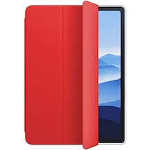İpad Air 11 2024 İçin Kılıf A2902-a2903 Slim Translucent Back Smart Cover Kırmızı İpad Air 11 2024 İle Uyumlu Kılıf - Kırmızı