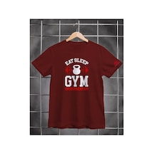 Segungear Gem Fitness Erkek Regular Fit Baskılı Spor Tişört Bordo - 931493728 Bordo
