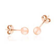 Top Top Küpe Rose Gümüş Taşsız Toplu Vidalı Bayan Küpesi Kupe-466