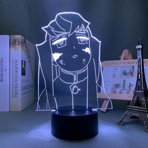 Goldenqian Anime Led Işık Demon Slayer Muichiro Komik Yüz Yatak Odası Için Dekoratif Işık Doğum Günü Hediye Odası Manga 3d Lamba Kimetsu Hiçbir Yaiba Xhaıs8 Siyah