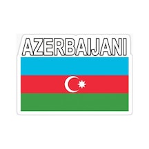 Azerbaycan Azerbaijan 17 Cm Araba Sticker Etiket Md22