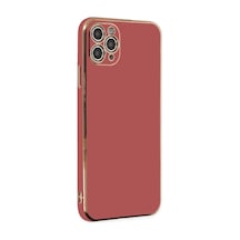 Apple Uyumlu iPhone 11 Pro Max Kılıf Volet Silikon Kırmızı,