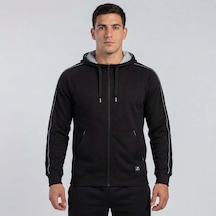 Siyah Joma Erkek Günlük Kapşonlu Sweatshırt Full Zip Poly.corner 4241302