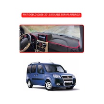 Fıat Doblo 2008-2013 Double Ekrantorpido Koruma Halısı Kırmızı Kenar