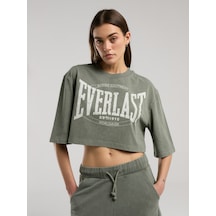 Everlast Authentic Boxing Wmn Haki Kadın Crop Tişört Haki