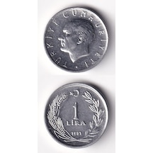 1 Lira 1981 Çil Eski Madeni Para