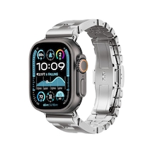 Apple Uyumlu Watch Ultra 49mm Mtr Krd-125 Metal Kordon Strap Kayış-gümüş