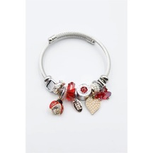 Uğur Böceği Charmlı Bilezik - Kırmızı Çok Renkli