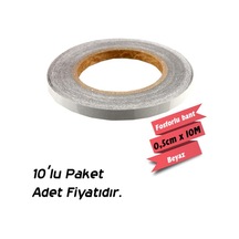 Carub Fosforlu Bant Beyaz 0,5 Cm X 10 Mt