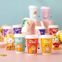 Vagon Islak Mendil Kahve Bardağı Wet Wıpes Cat