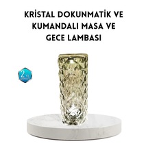 Kristal Rgb Led Masa Lambası - Renkli Kumandalı Işık, Dekoratif Ve Enerji Tasarruflu