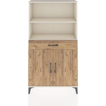 Arges Dolap 3 Raflı Tek Çekmeceli 2 Kapaklı 88x30x163 Aytaşı-çam Aytaşı