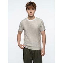 LOFT Regular Fit Erkek Tshirt K.kol Lf2042333 Q1.v1 Ekru