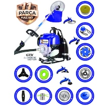 Prowackers German Bc-427 Max Seri Sırt Tipi Benzinli Ot Çalı Çim Biçme Tırpanı+ 11 Pcs Full Set Hali Yıkamalı