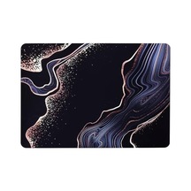 Macbook Air 13.6 İnç Soyut Mermer Desenli Kılıf A2681 A3113 A3240 A3449 M2 M3 M4 M5 Uyumlu Sert Hard Case Açık Siyah