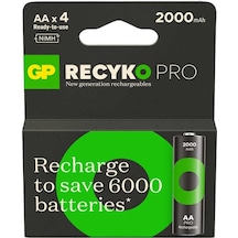 Gp Recyko Pro 4'lü Şarj Edilebilir Aa Kalem Pil Yeni Seri