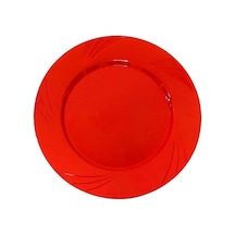 Kristal Tabak Kırmızı 22 Cm 6'lı