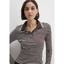 Mavi - Kahverengi Polo Tişört 1613836-91456 Kahverengi