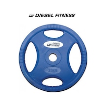 Diesel Fitness Rop 4 Olimpik Kauçuk Flanş - Plaka 20kg Mavi
