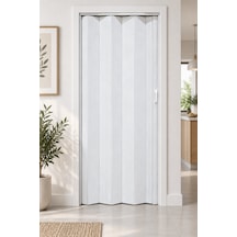 Pro Akordiyon Kapı Ahşap Desenli Beyaz 85 X 203 Cm 1