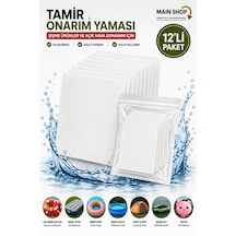 Mainshop 12'li Ekonomik Paket Güçlü Yapışkanlı Şişme Bot Ve Havuz Tamir Yaması M-51