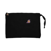 Los Angeles Lakers Logo Siyah Clutch Astarlı Cüzdan / El Çantası Siyah