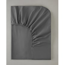 Pure Pamuk Tek Kişilik Lastikli Çarşaf 100x200 Cm Antrasit