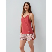 Pierre Cardin 9197-s Askılı Şort Takım Bordo