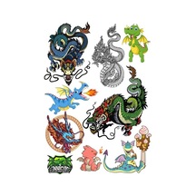 Ejderha Dragon Sticker Set-5 10 Parça Telefon, Tablet, Defter, Laptop Sticker