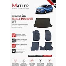 Dacia Sandero 2008 Model 4d Ekstra Havuzlu Paspas Ve Bagaj Havuzu Set