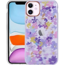 Mobilteam Apple iPhone 11 Uyumlu Desenli Simli Sert İnka Kılıf-no4 NO4