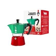 Bialetti - Moka Express Italia: 3 Cups Ocak Üstü Espresso Pişirici - 130ml - Karma Renk - Alüminyum Gövde - Patentli Güvenlik Valfi - Tüm Ocak Türleri İçin Uygundur İndüksiyon Hariç Enerji Sınıfı A+
