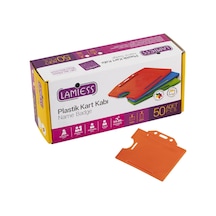 Lamiess Lms 214 Yatay Plastik Kart Kabı Turuncu 50'Li