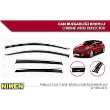 Renault Clio 4 Cam Rüzgarlığı Kromlu Niken
