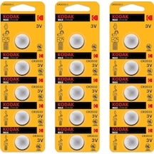 Kodak Max CR2032 Lityum Düğme Pil 5 x 3'lü