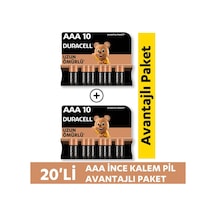 Duracell LR03/MN2400 Alkalin AAA İnce Kalem Pil 20'li