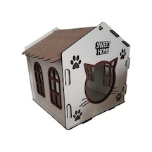 Ahşap Kedi Evi Kulübesi Tasma Isimliği Hediye 5 Mm Mdf