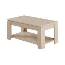 Shelf Orta Sehpa Açık Meşe / Raflı Dikdörtgen Orta Sehpa