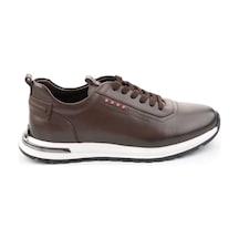 Bambi Kahve Hakiki Deri Erkek Sneaker E01011041841