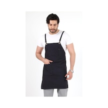 Barista Askılı Önlük Tek Cepli - Füme-12782 Füme