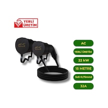 Elektrikli Araç Type2 Ac Kablo 15 Metre