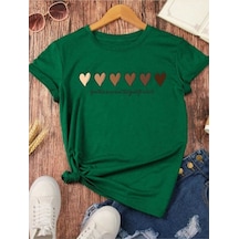 Kozia Outdoors Malkoçbey 6 Kalp Baskılı T-shirt Yeşil