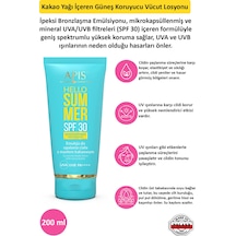 Apis Natural Kakao Yağı İçeren Güneş Koruyucu Vücut Losyonu SPF30 200 ML
