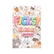Kawaii Stili Sevimli Yavru Kedi Yoga Temalı Sticker Seti - 24 Adet Etiket Çıkartma Diğer