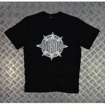 Stoned&Fame Unisex Siyah Gangsta Baskılı T-shirt SIYAH